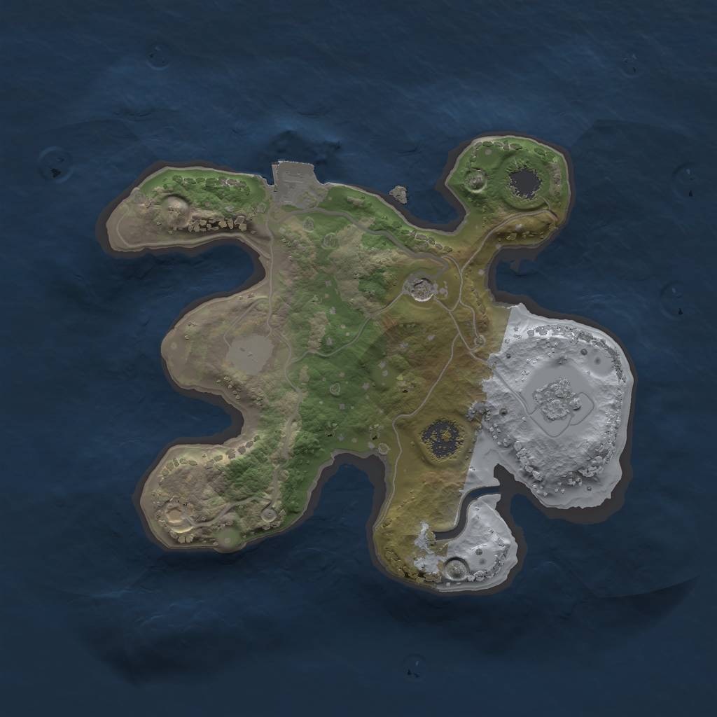 Rust Map: Procedural Map, Size: 2000, Seed: 26198631, 5 Monuments