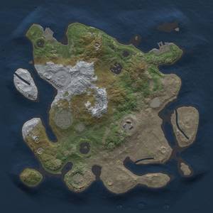 Thumbnail Rust Map: Procedural Map, Size: 2750, Seed: 1234567, 10 Monuments