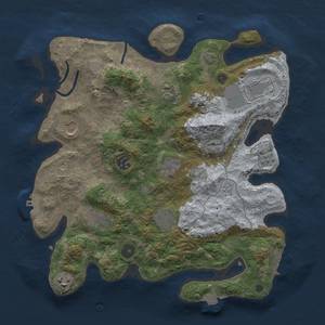 Thumbnail Rust Map: Procedural Map, Size: 3500, Seed: 411587285, 17 Monuments