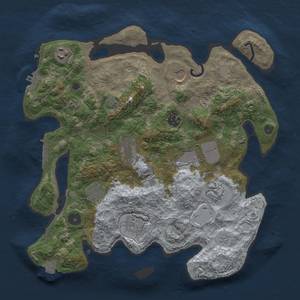 Thumbnail Rust Map: Procedural Map, Size: 3500, Seed: 124641490, 17 Monuments