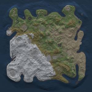 Thumbnail Rust Map: Procedural Map, Size: 3950, Seed: 932760, 19 Monuments