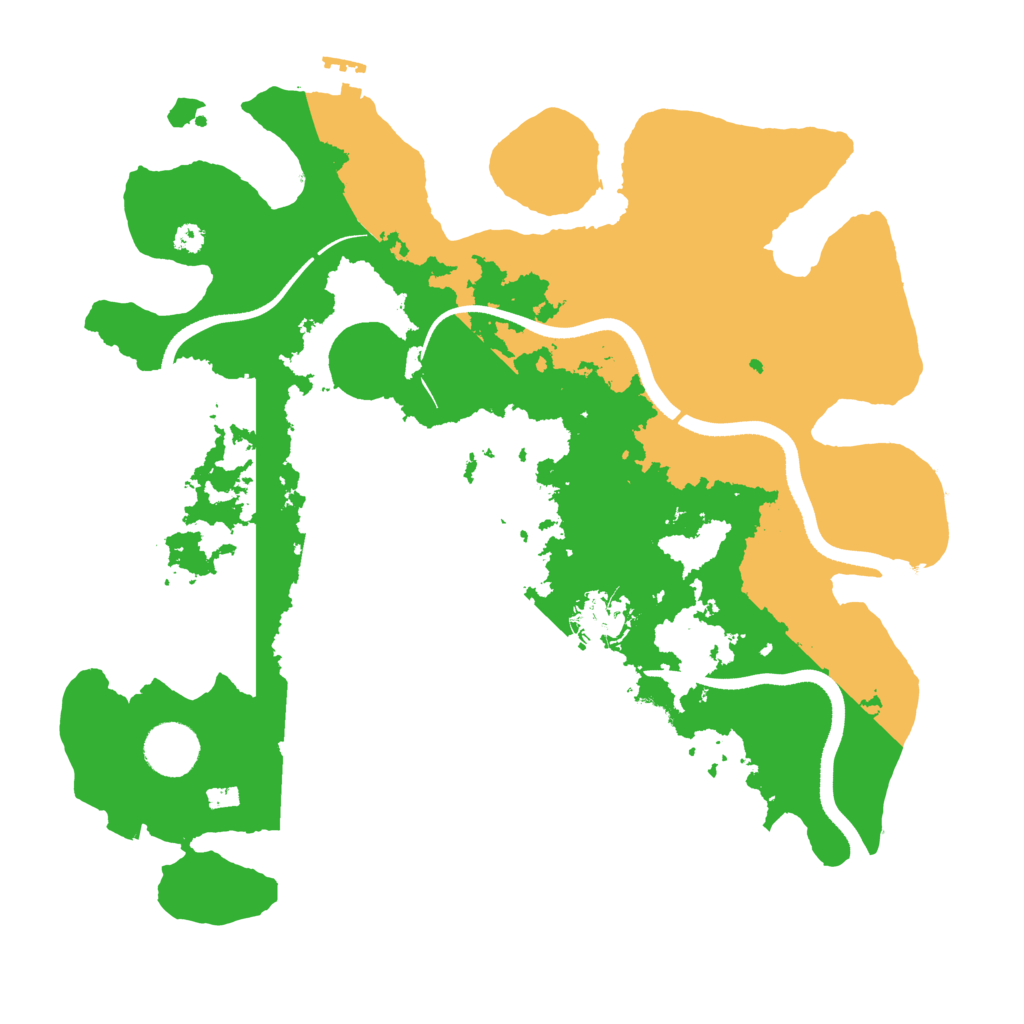 Biome Rust Map: Procedural Map, Size: 3500, Seed: 69558