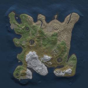 Thumbnail Rust Map: Procedural Map, Size: 2500, Seed: 1848712766, 8 Monuments