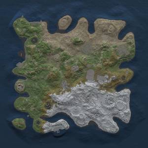 Thumbnail Rust Map: Procedural Map, Size: 3500, Seed: 1992027332, 16 Monuments