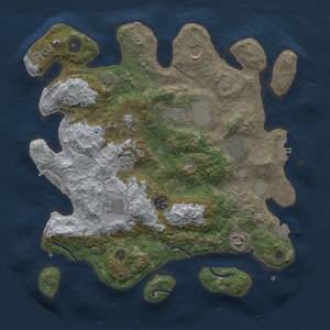 Thumbnail Rust Map: Procedural Map, Size: 3500, Seed: 615555524, 16 Monuments