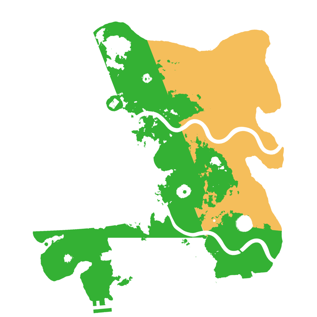 Biome Rust Map: Procedural Map, Size: 3500, Seed: 2030723442