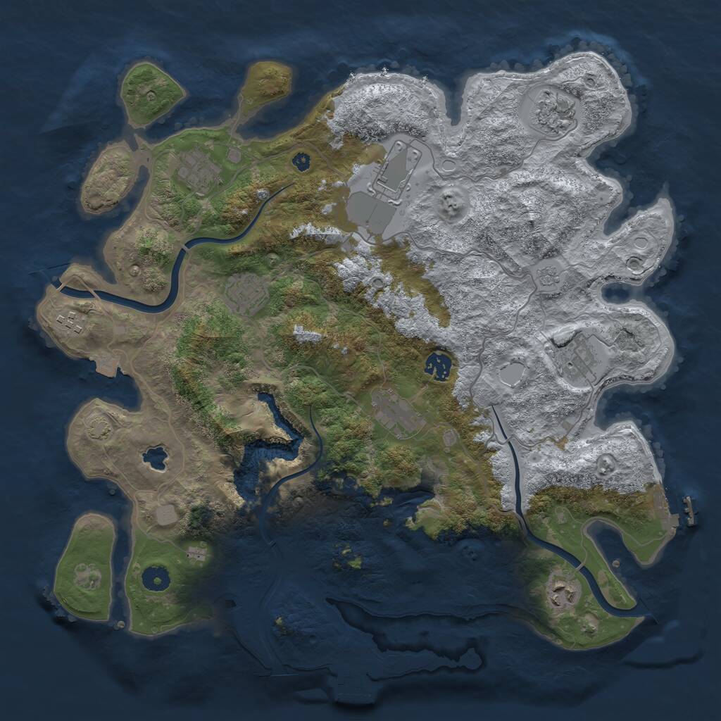 Rust Map: Procedural Map, Size: 4000, Seed: 1758028693, 15 Monuments
