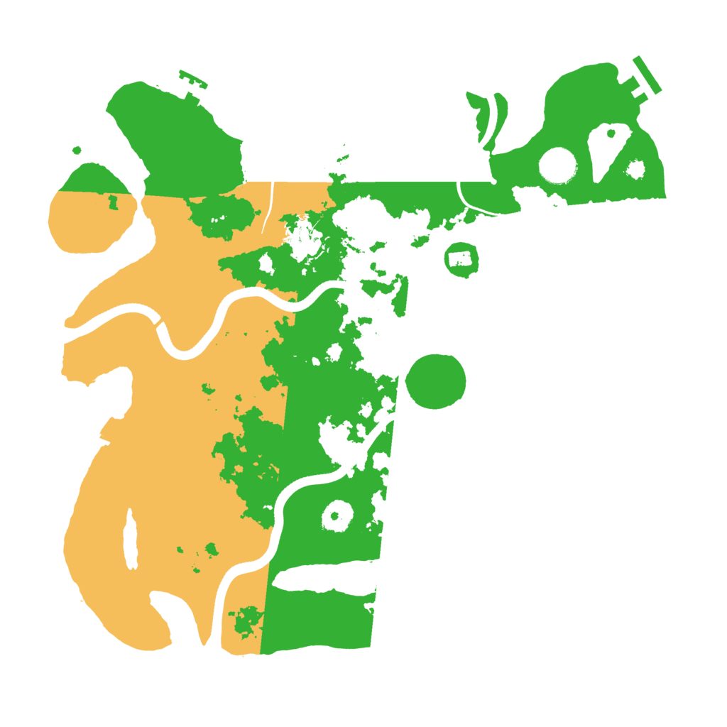 Biome Rust Map: Procedural Map, Size: 3500, Seed: 53245