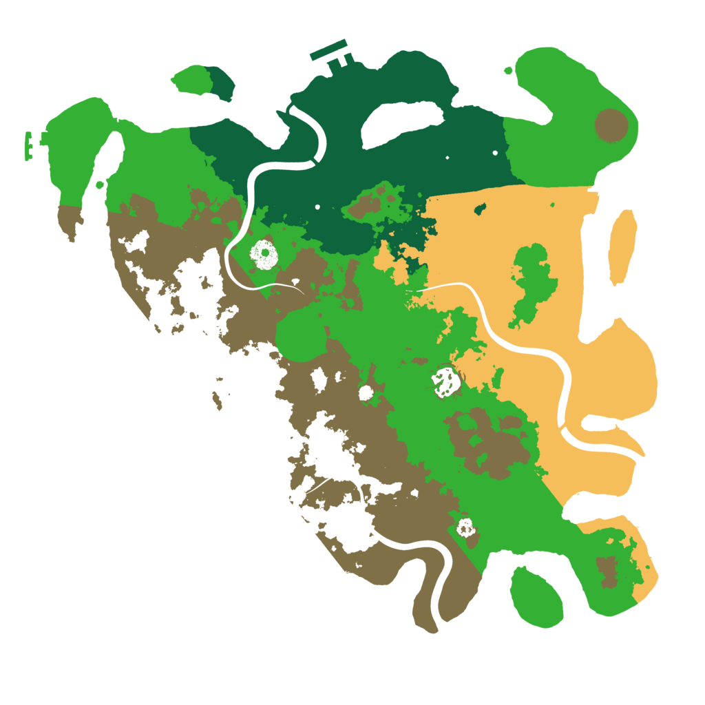 Biome Rust Map: Procedural Map, Size: 3700, Seed: 92803001