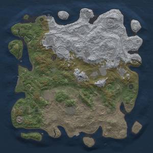 Thumbnail Rust Map: Procedural Map, Size: 4500, Seed: 1342482849, 19 Monuments