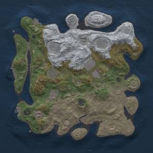 Thumbnail Rust Map: Procedural Map, Size: 3500, Seed: 1983384841, 17 Monuments