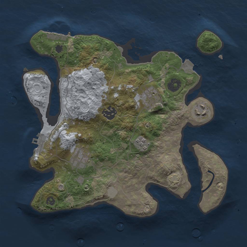 Rust Map: Procedural Map, Size: 2750, Seed: 1513674707, 11 Monuments