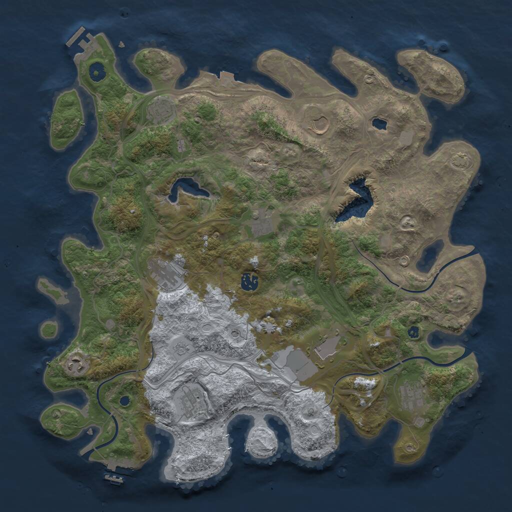 Rust Map: Procedural Map, Size: 4250, Seed: 1839723193, 15 Monuments