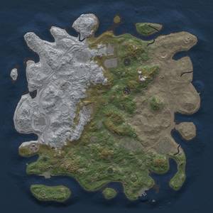 Thumbnail Rust Map: Procedural Map, Size: 4250, Seed: 138430796, 18 Monuments