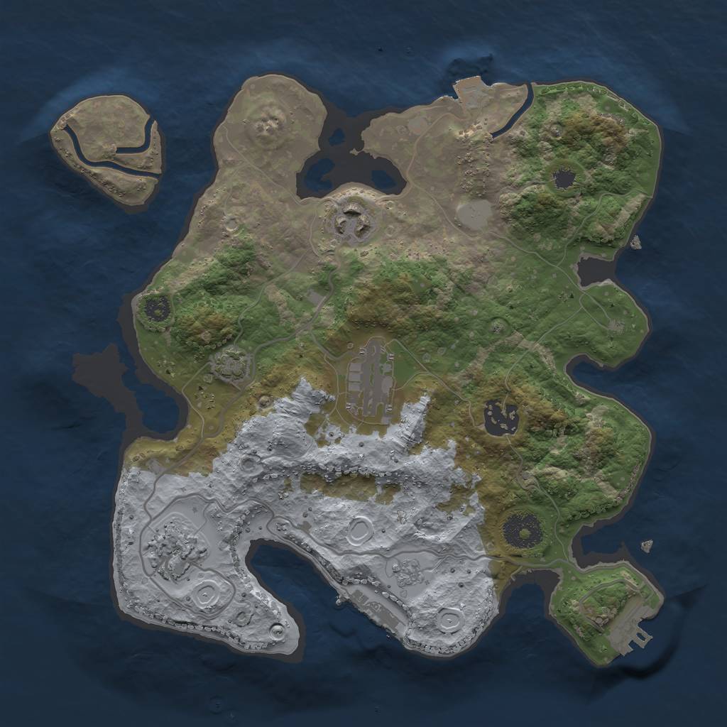 Rust Map: Procedural Map, Size: 2900, Seed: 54351, 11 Monuments