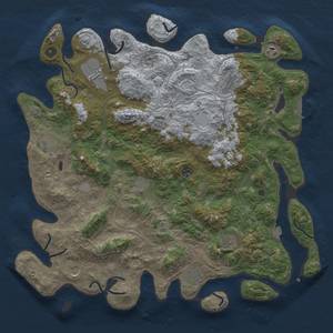 Thumbnail Rust Map: Procedural Map, Size: 4500, Seed: 350369896, 17 Monuments