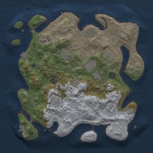 Thumbnail Rust Map: Procedural Map, Size: 3500, Seed: 983600724, 17 Monuments