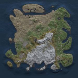 Thumbnail Rust Map: Procedural Map, Size: 3500, Seed: 1122629741, 15 Monuments