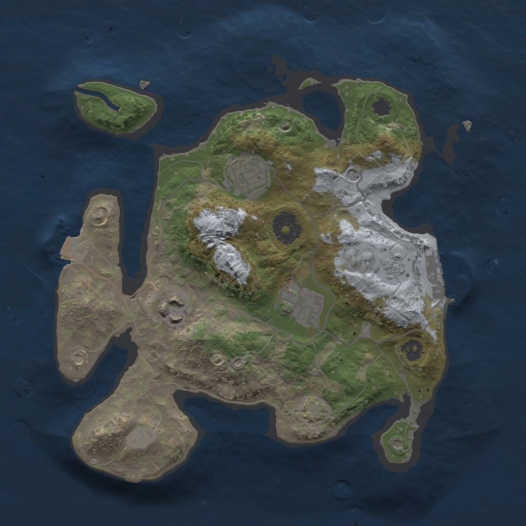 Rust Map: Procedural Map, Size: 2600, Seed: 284036026, 10 Monuments