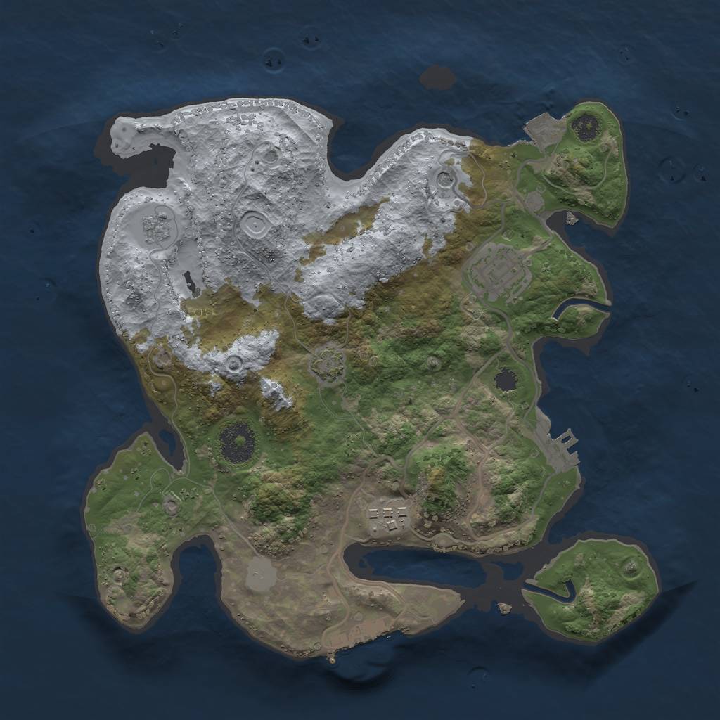 Rust Map: Procedural Map, Size: 2800, Seed: 200224, 10 Monuments