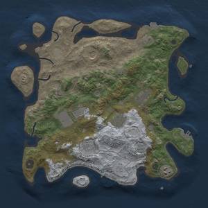 Thumbnail Rust Map: Procedural Map, Size: 3500, Seed: 558262519, 16 Monuments