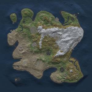 Thumbnail Rust Map: Procedural Map, Size: 3070, Seed: 53987382, 13 Monuments