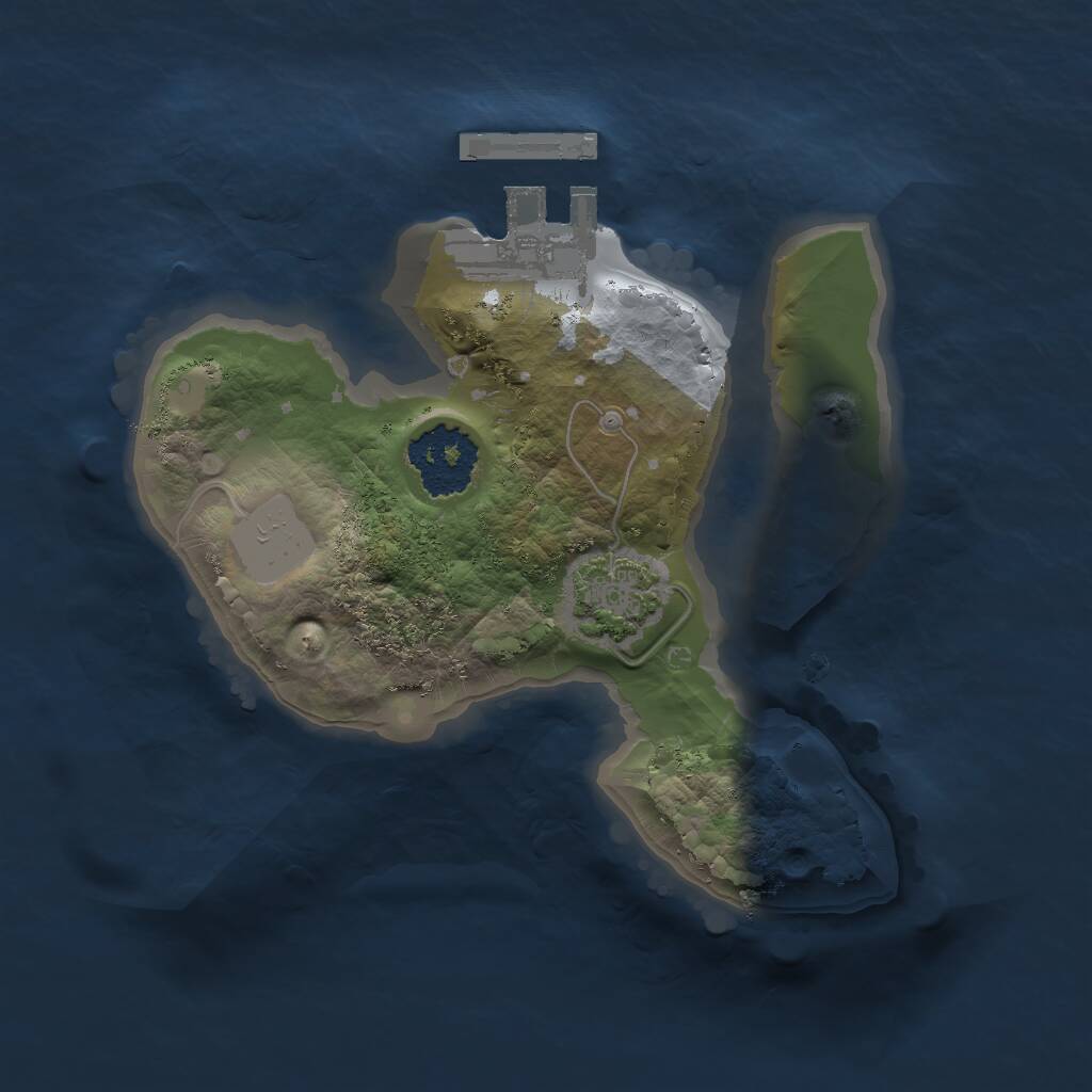 Rust Map: Procedural Map, Size: 1600, Seed: 87401244, 3 Monuments