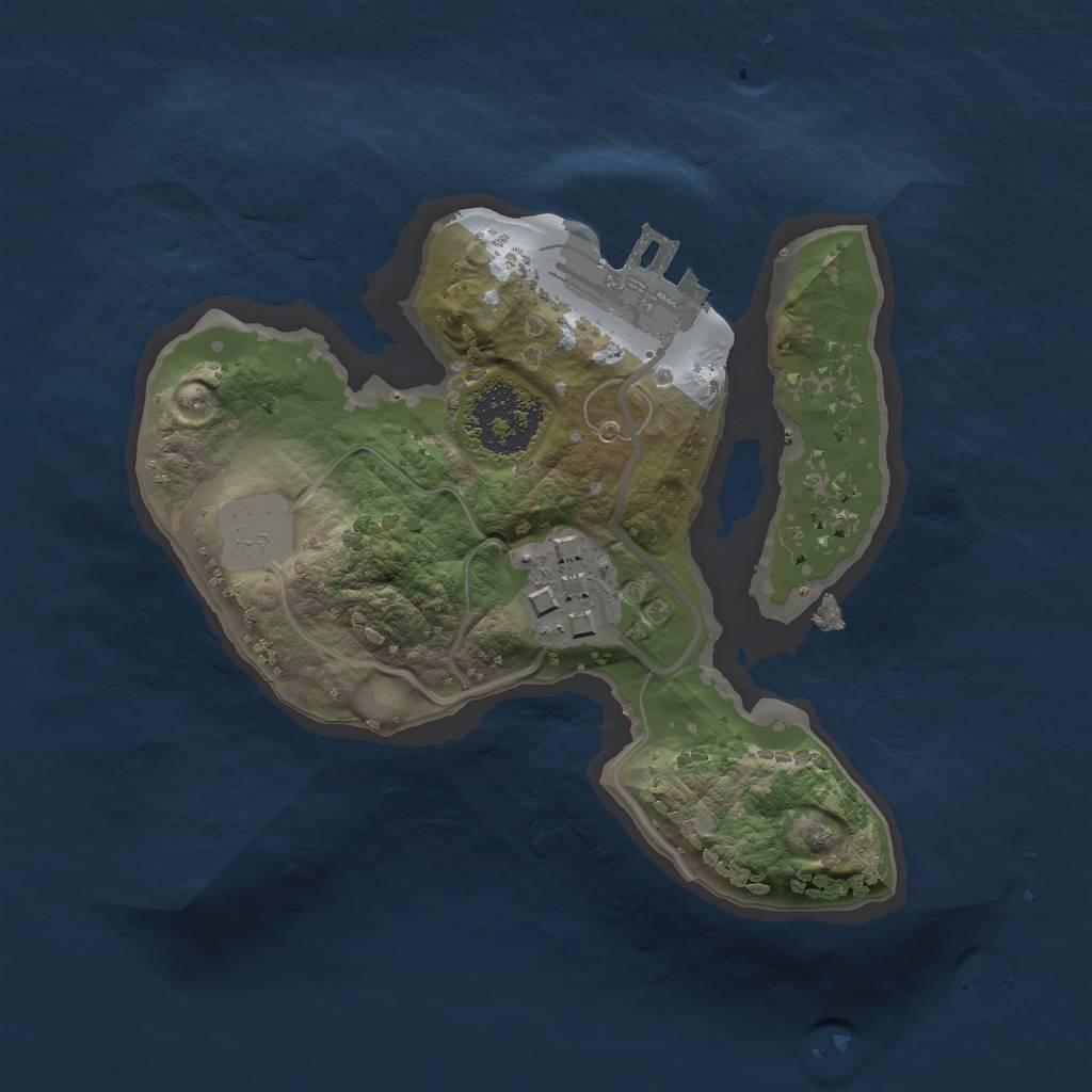 Rust Map: Procedural Map, Size: 1600, Seed: 87401244, 5 Monuments