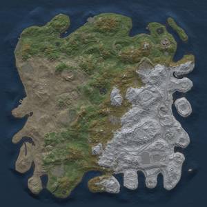 Thumbnail Rust Map: Procedural Map, Size: 4500, Seed: 838525594, 19 Monuments