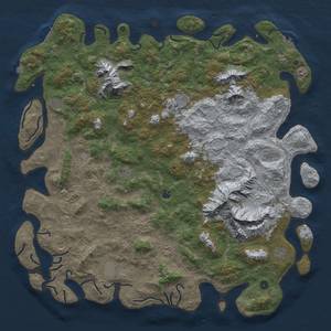 Thumbnail Rust Map: Procedural Map, Size: 6000, Seed: 20241988, 19 Monuments