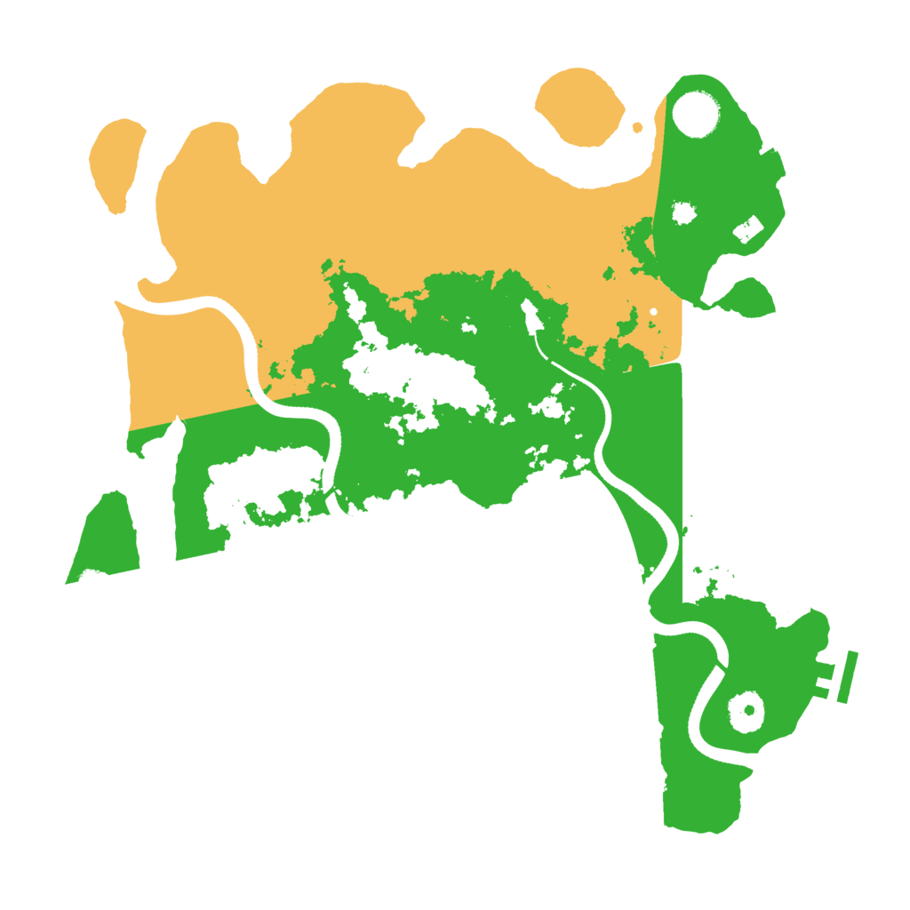 Biome Rust Map: Procedural Map, Size: 3500, Seed: 351370383