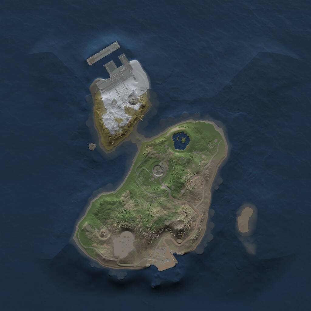 Rust Map: Procedural Map, Size: 1750, Seed: 85374, 3 Monuments