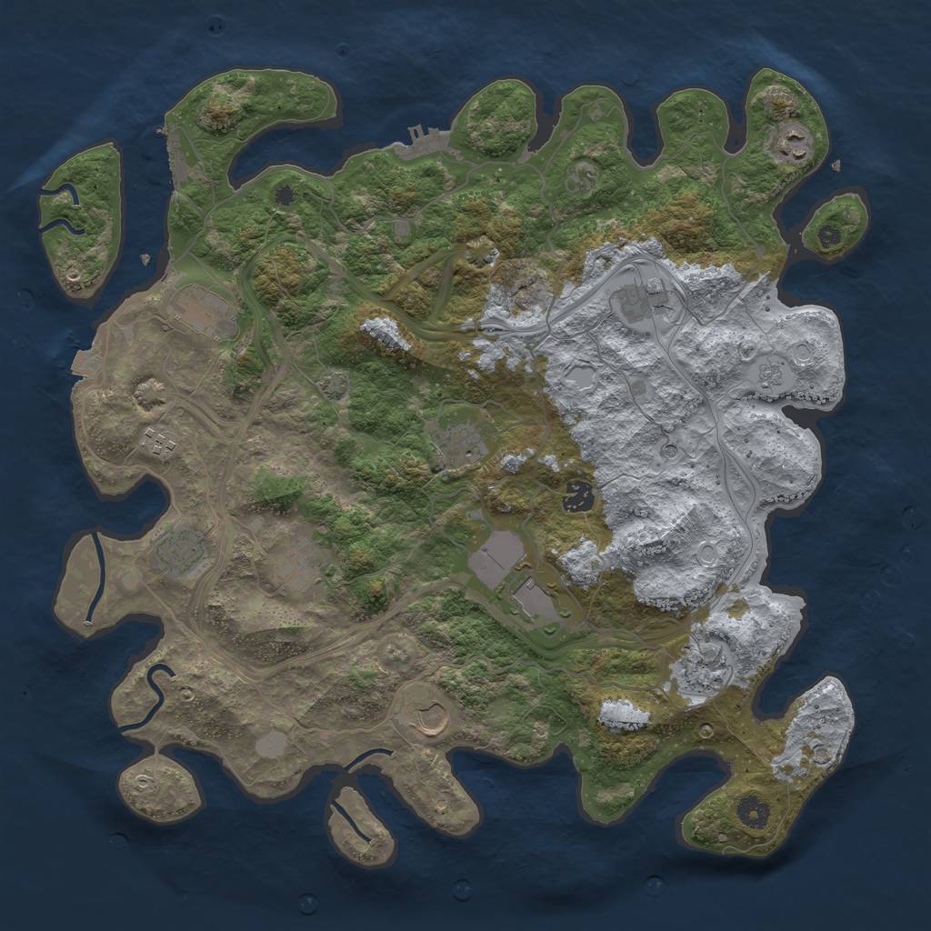 Rust Map: Procedural Map, Size: 4250, Seed: 2391, 19 Monuments