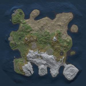 Thumbnail Rust Map: Procedural Map, Size: 3000, Seed: 32988, 11 Monuments