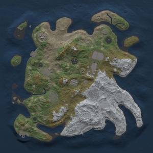 Thumbnail Rust Map: Procedural Map, Size: 3500, Seed: 473749458, 15 Monuments