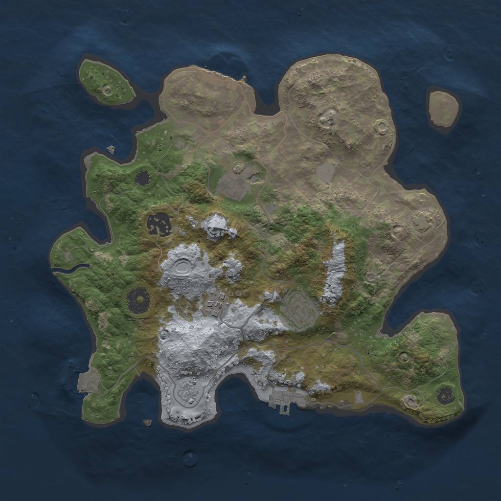 Rust Map: Procedural Map, Size: 3000, Seed: 14797, 11 Monuments
