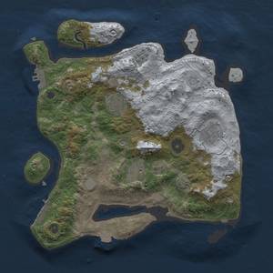 Thumbnail Rust Map: Procedural Map, Size: 3000, Seed: 2117565024, 12 Monuments