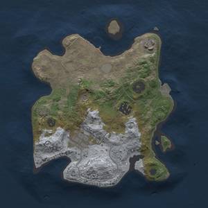 Thumbnail Rust Map: Procedural Map, Size: 2500, Seed: 837970135, 10 Monuments