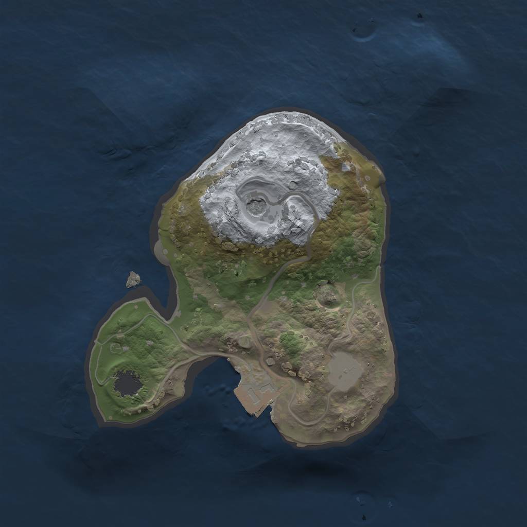 Rust Map: Procedural Map, Size: 1696, Seed: 1, 4 Monuments