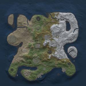 Thumbnail Rust Map: Procedural Map, Size: 3000, Seed: 496692052, 14 Monuments