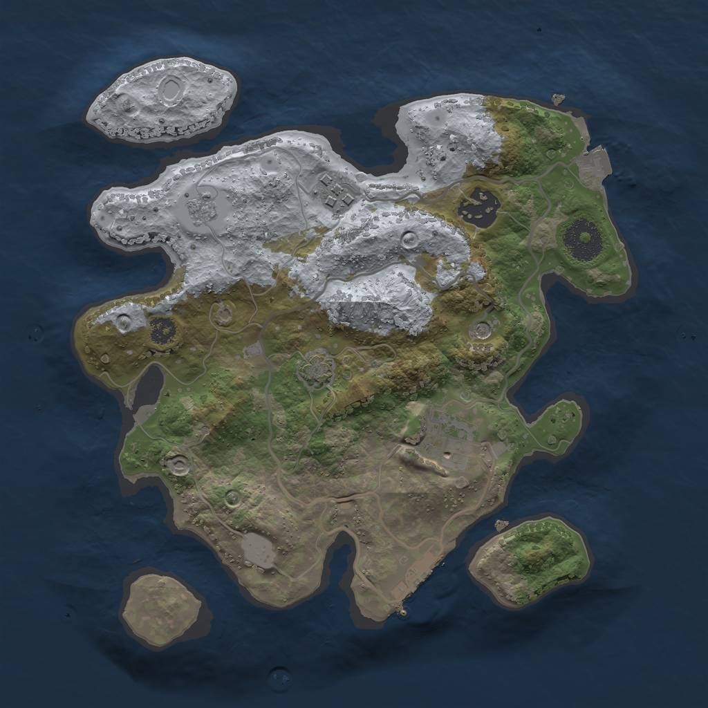 Rust Map: Procedural Map, Size: 2700, Seed: 657567, 10 Monuments