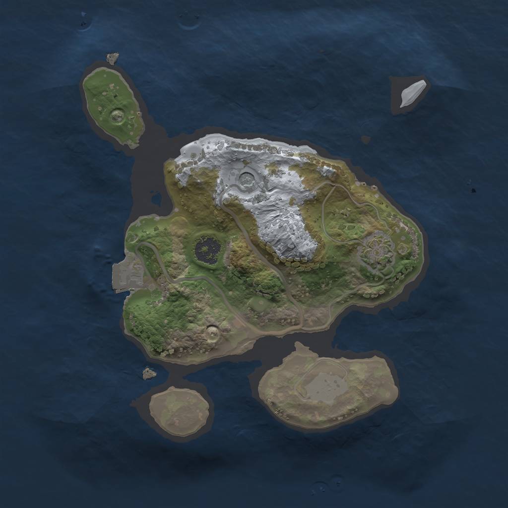 Rust Map: Procedural Map, Size: 2000, Seed: 26496154, 5 Monuments