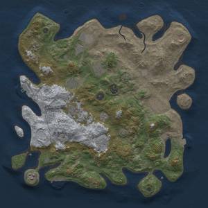 Thumbnail Rust Map: Procedural Map, Size: 4050, Seed: 2032914516, 19 Monuments