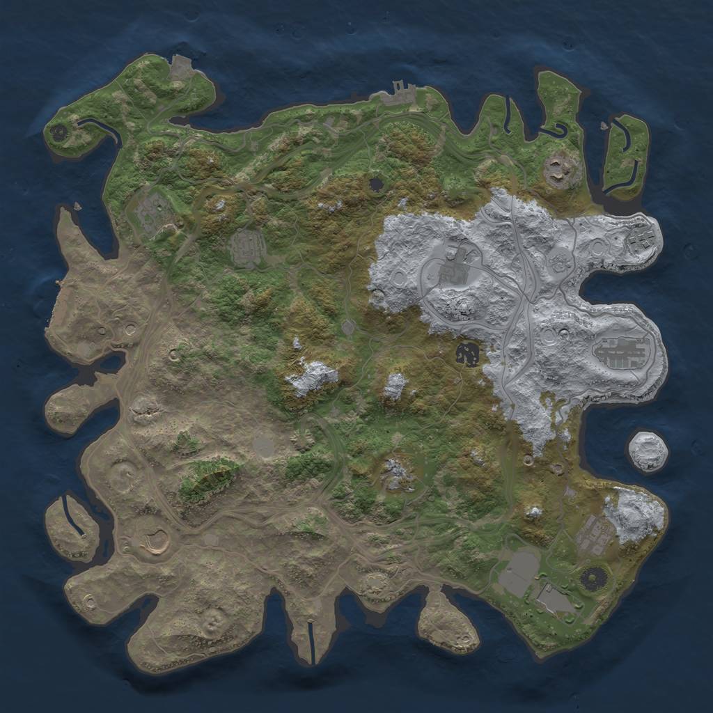 Rust Map: Procedural Map, Size: 4250, Seed: 29092, 19 Monuments