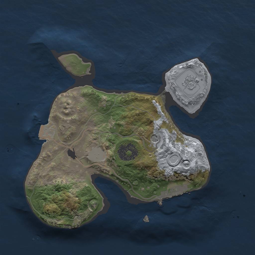 Rust Map: Procedural Map, Size: 2000, Seed: 72809163, 6 Monuments