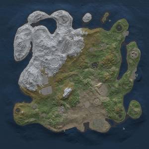 Thumbnail Rust Map: Procedural Map, Size: 3500, Seed: 573782798, 15 Monuments