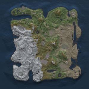 Thumbnail Rust Map: Procedural Map, Size: 3500, Seed: 1114215938, 18 Monuments