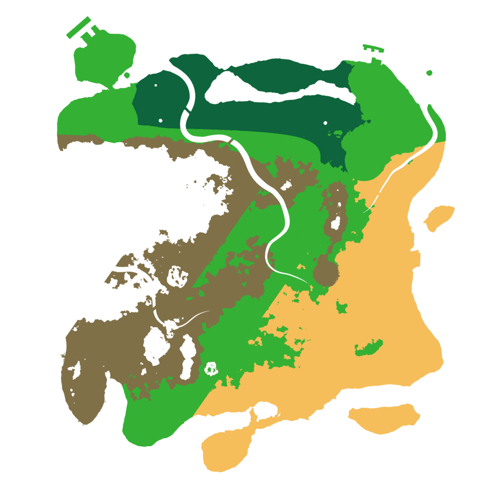 Biome Rust Map: Procedural Map, Size: 3500, Seed: 2102239846