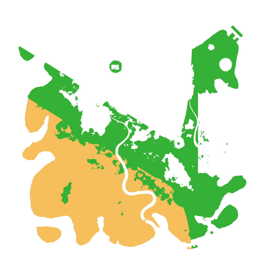 Biome Rust Map: Procedural Map, Size: 3700, Seed: 199591779