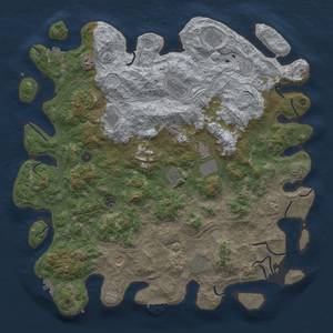 Thumbnail Rust Map: Procedural Map, Size: 4900, Seed: 1, 19 Monuments